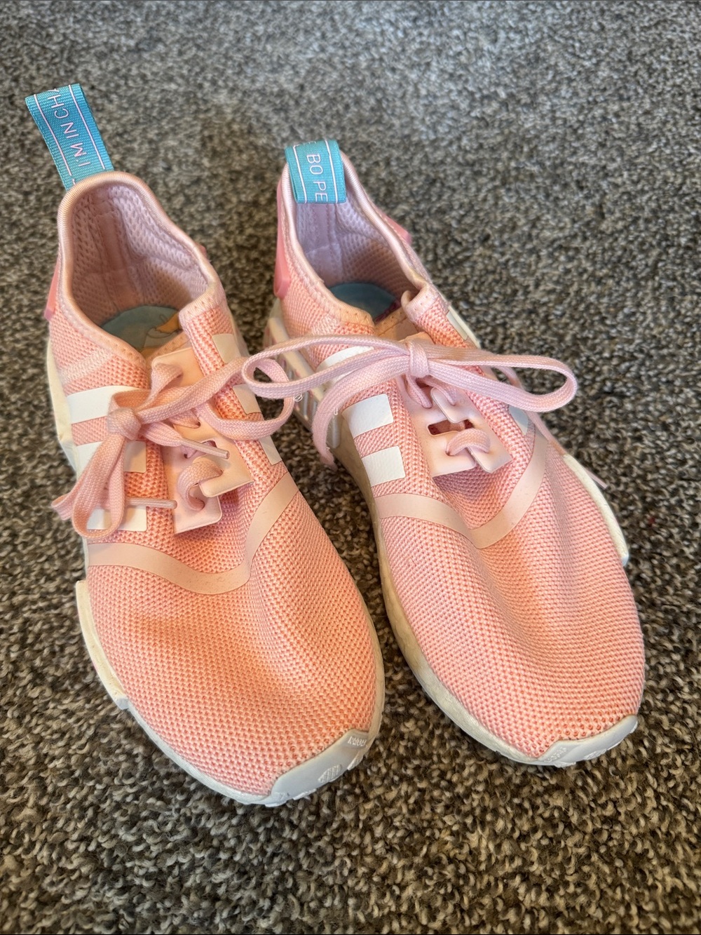 adidas Pink Knit Slip-On Style Athletic Sneakers